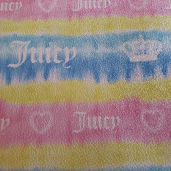 NWT Juicy Couture Large Pink Yellow and Blue Wristlet - Picture 11 of 11